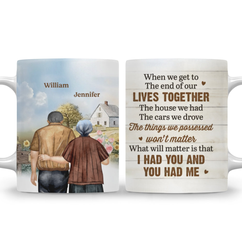 Custom Anniversary Keepsake Gifts For Couple • When We Get To The End - Personalized Coffee Mug