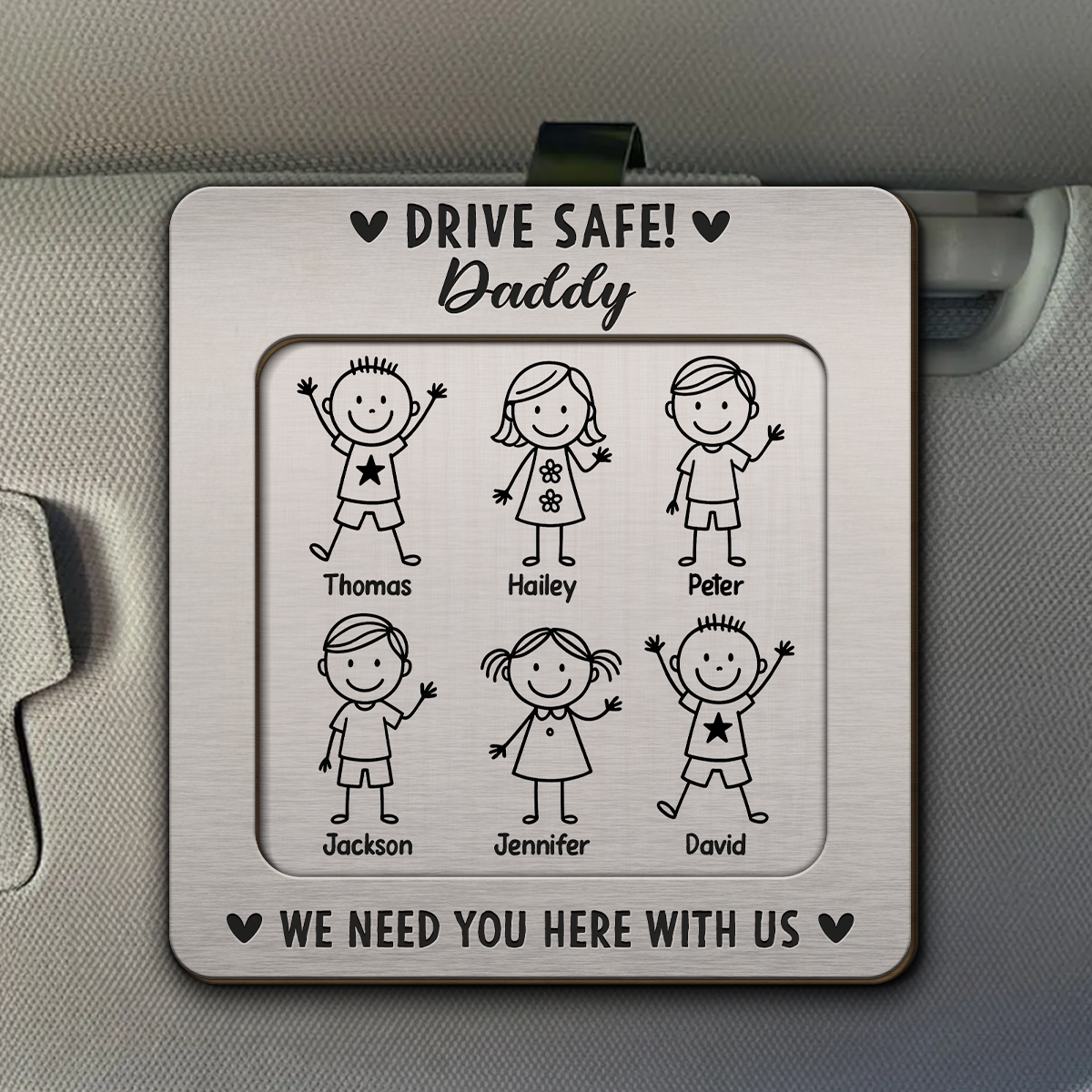 Love You Daddy Grandpa - Personalized Car Visor Clip