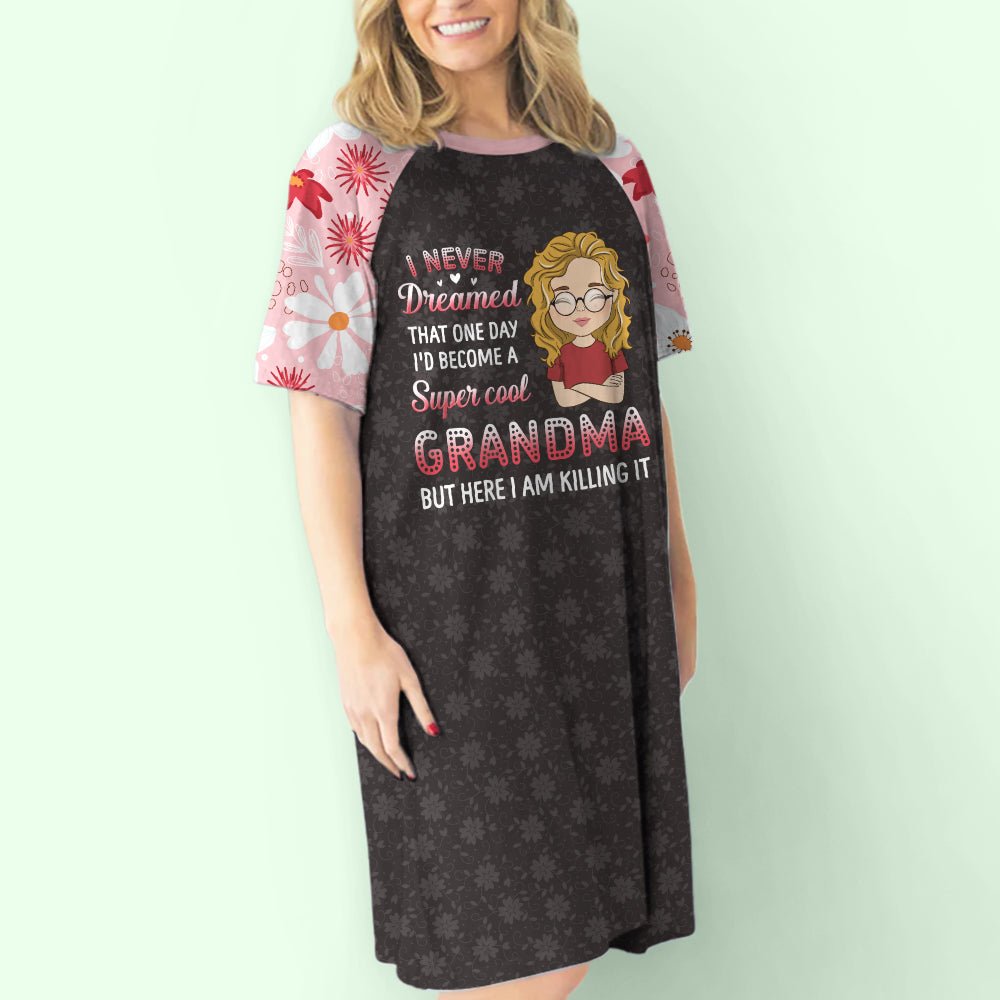 Super Cool Grandma - Personalized 3/4 Sleeve Dress
