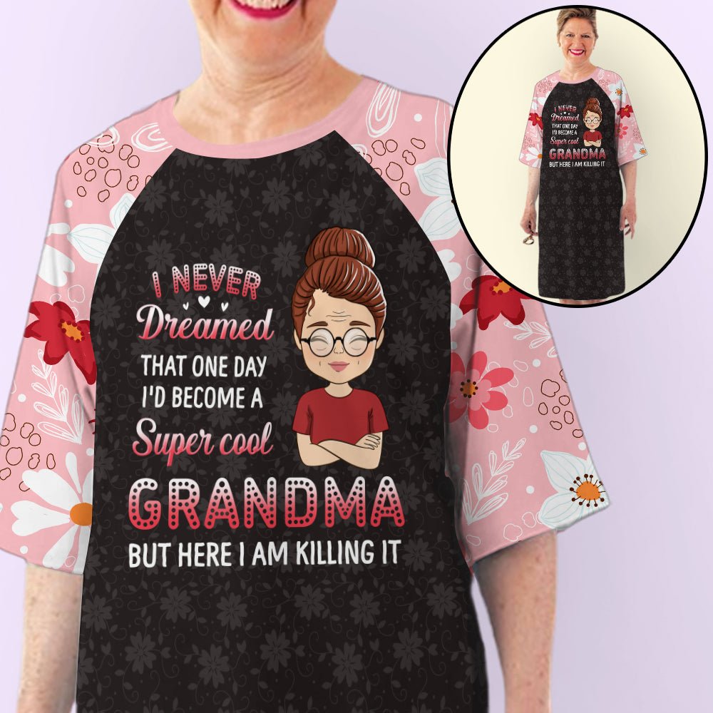 Super Cool Grandma - Personalized 3/4 Sleeve Dress