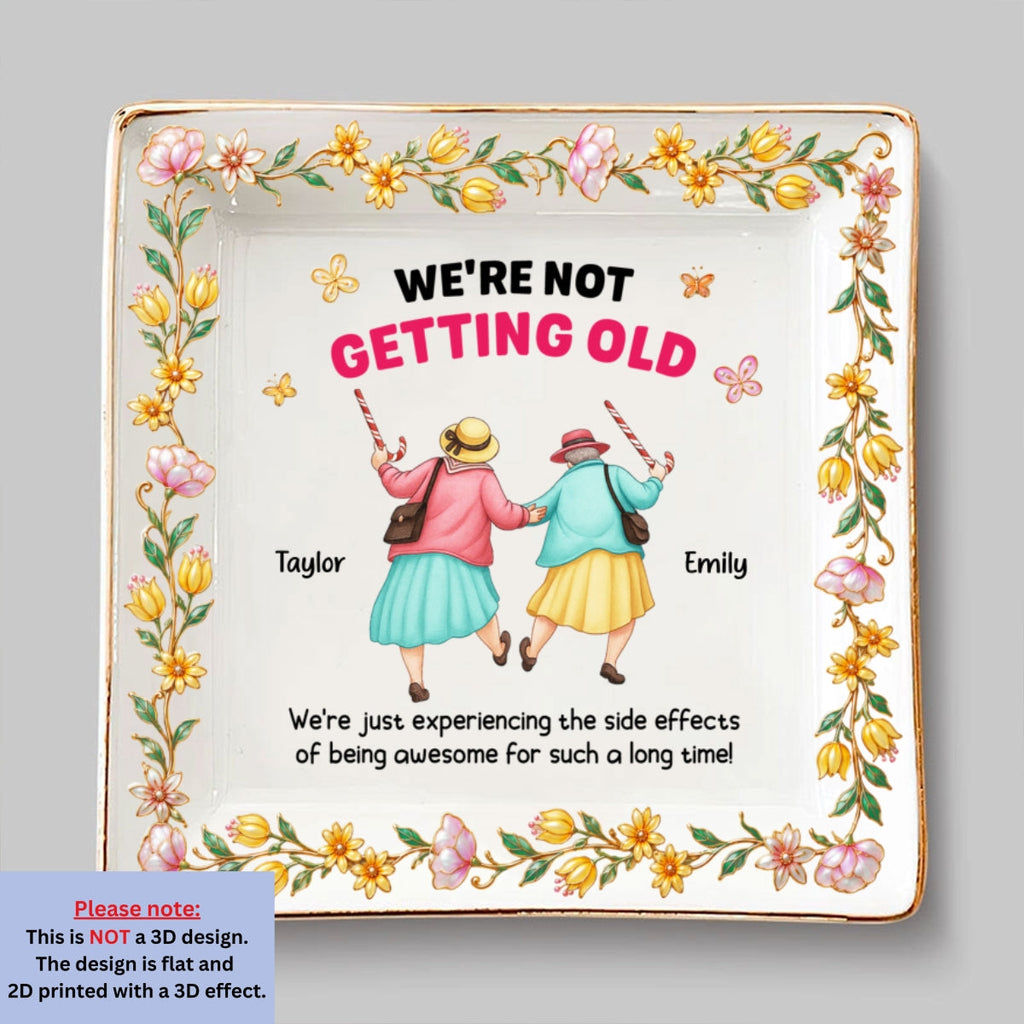 Custom Bestie Trinket Dish, Birthday Christmas Gift For Best Friend • Me And Besties - Personalized Jewelry Dish