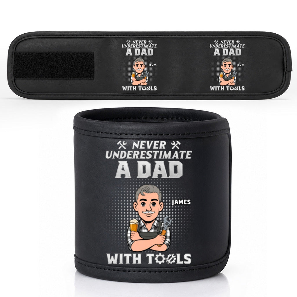 Never Underestimate Dad - Personalized Magnetic Tool Wristband