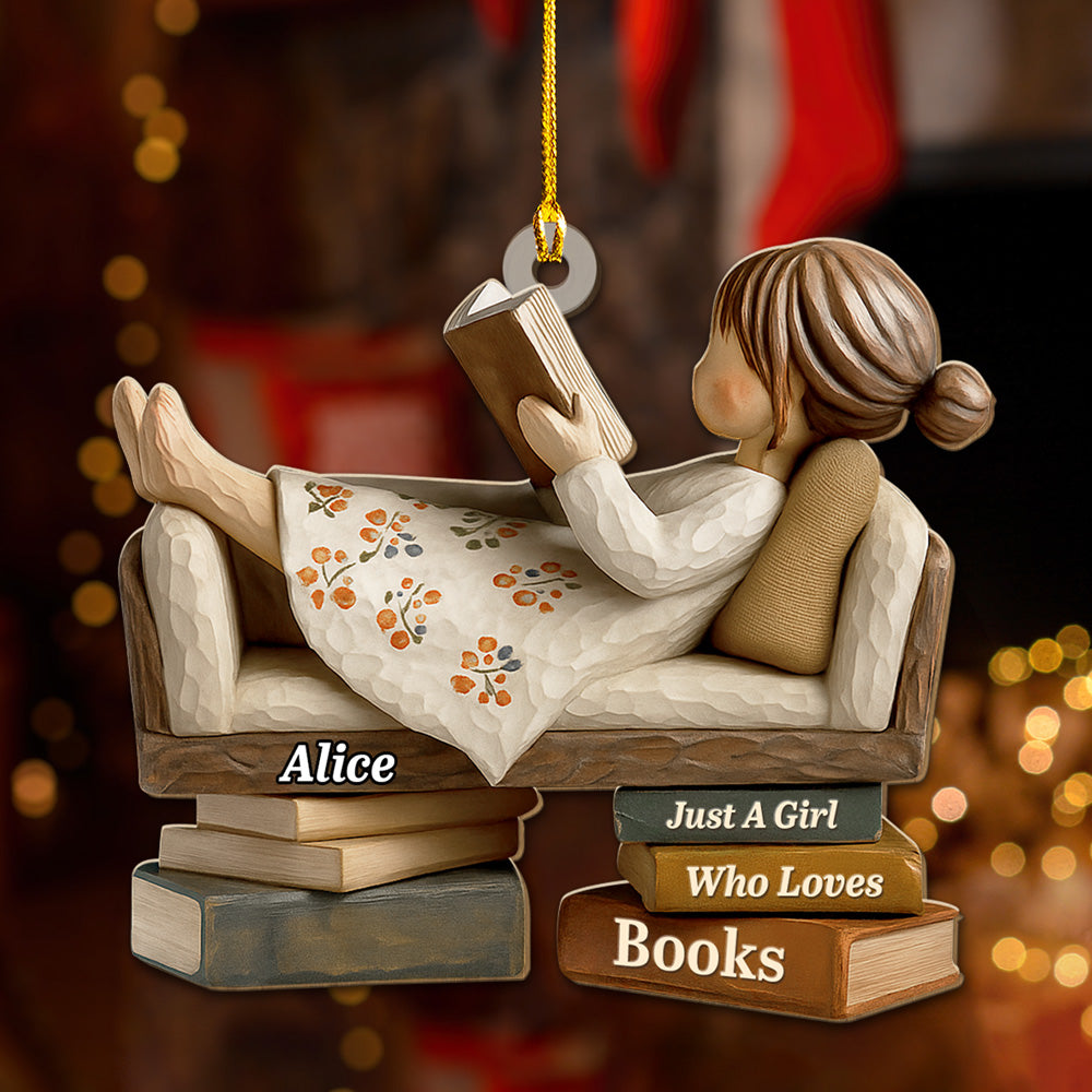 Custom Keepsake Christmas Ornament •  Pages And Peace - Personalized Wood Ornament