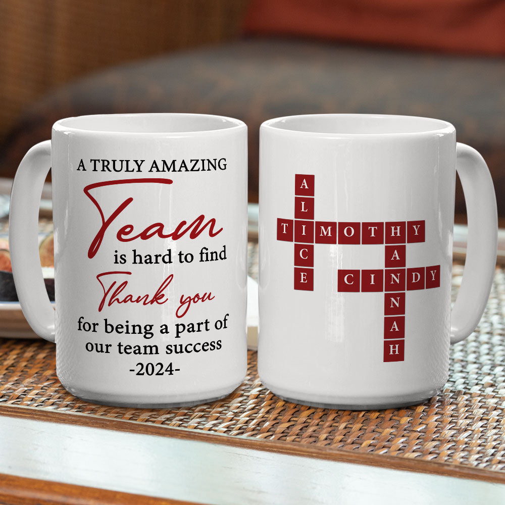 Custom Coworker, Christmas & Birthday Team Appreciation Gift • A Truly Amazing Team - Personalized Coffee Mug