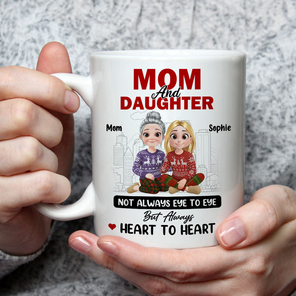 Custom Christmas & Birthday Gift for Daughter • Love Flows Mother To Daughter - Personalized Coffee Mug