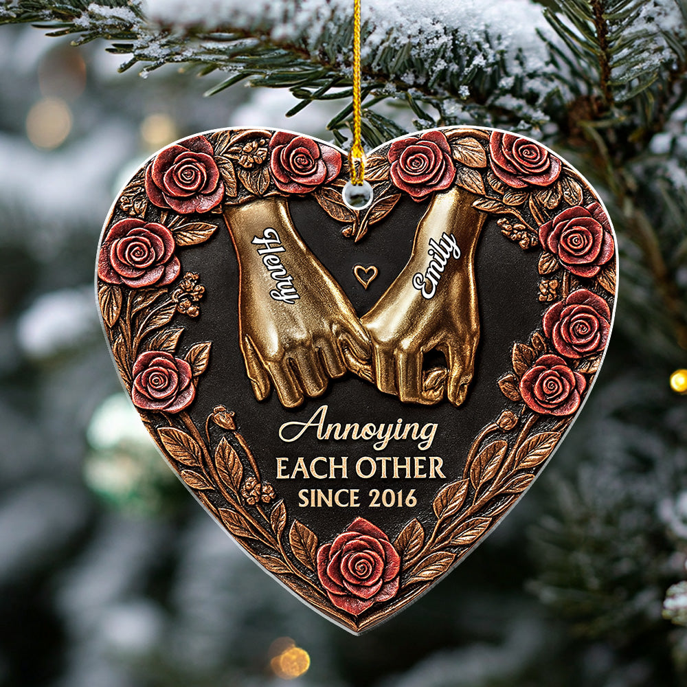 Custom Couple Christmas Ornament, Anniversary Gift •  Still In Love - Personalized Acrylic Ornament