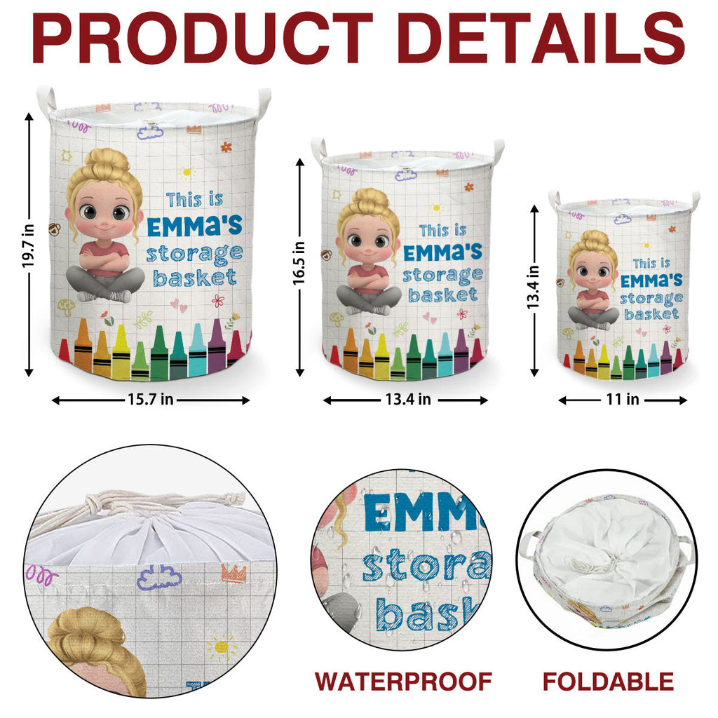 Kids Storage Basket - Personalized Basket