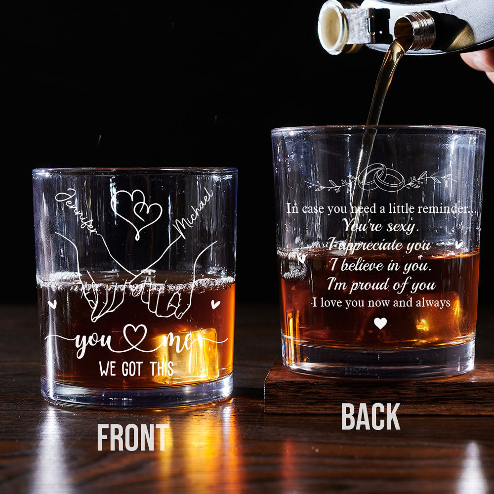 Custom Christmas Anniversary Birthday Drinkware Gifts for Husband • I Love You Now And Always - Personalized Whiskey Glass