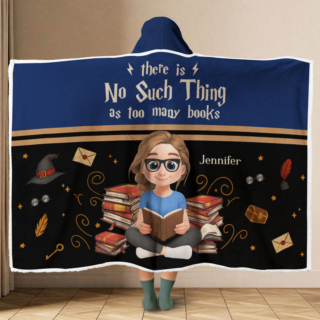 Custom Christmas Birthday Gift For Book Lovers, Bookworms, Reader • No Such Thing - Personalized Hooded Blanket