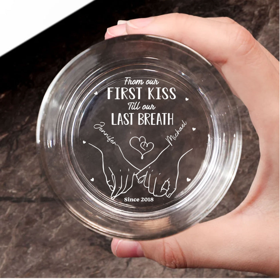 Custom Christmas Anniversary Birthday Drinkware Gifts for Couple • Only Love - Personalized Engraved Whiskey