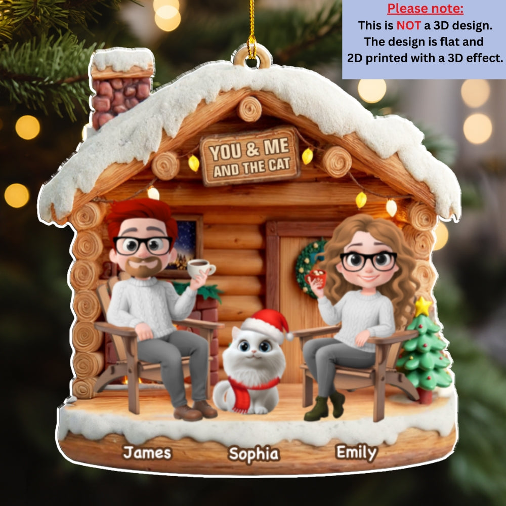 Custom Keepsake Christmas Ornament •  Have A Chat - Personalized 3D Effect Acrylic Ornament