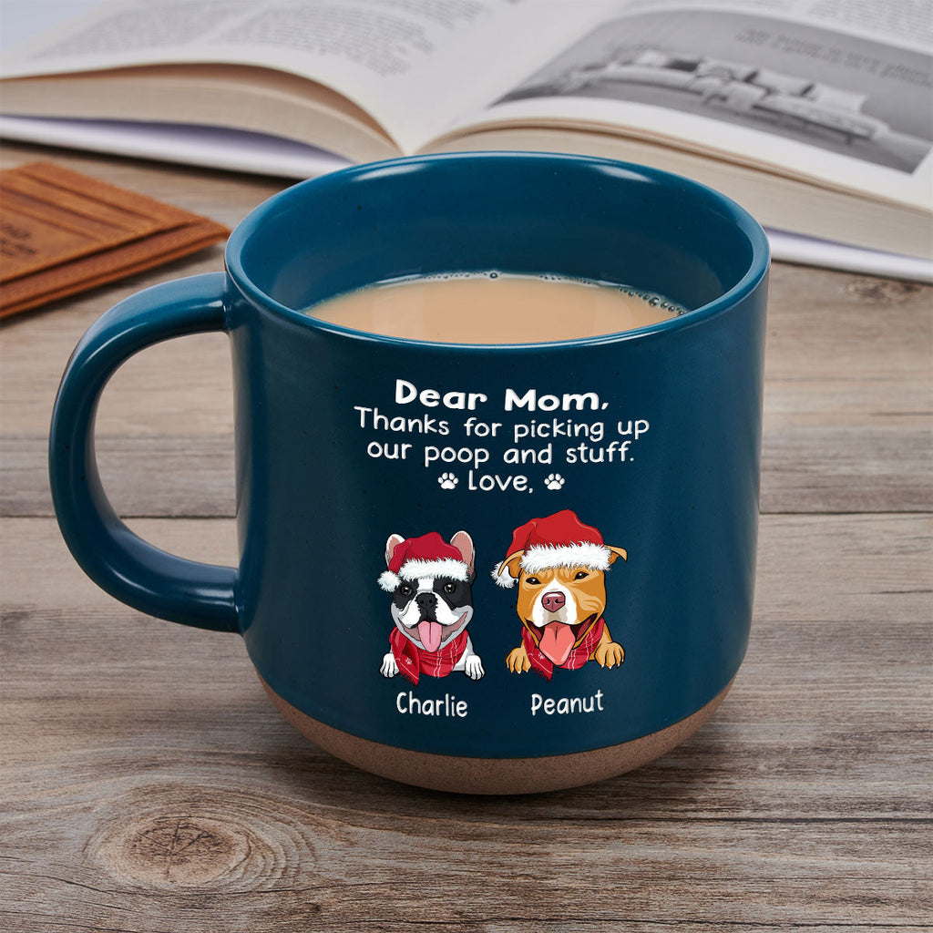 Custom Christmas & Birthday Keepsake Gift • Picking Up My Poop - Personalized Pottery Mug