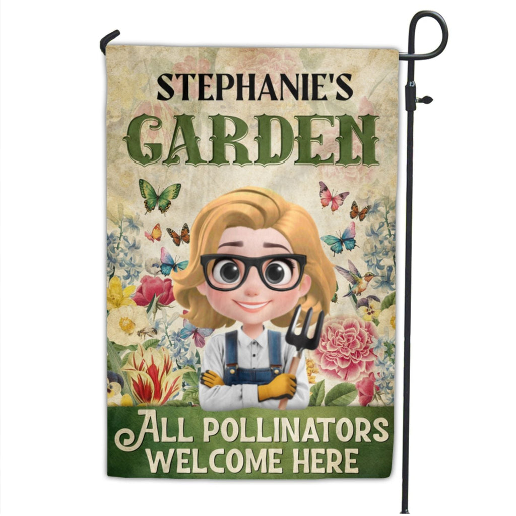 Welcome Here All Pollinators - Personalized Flag