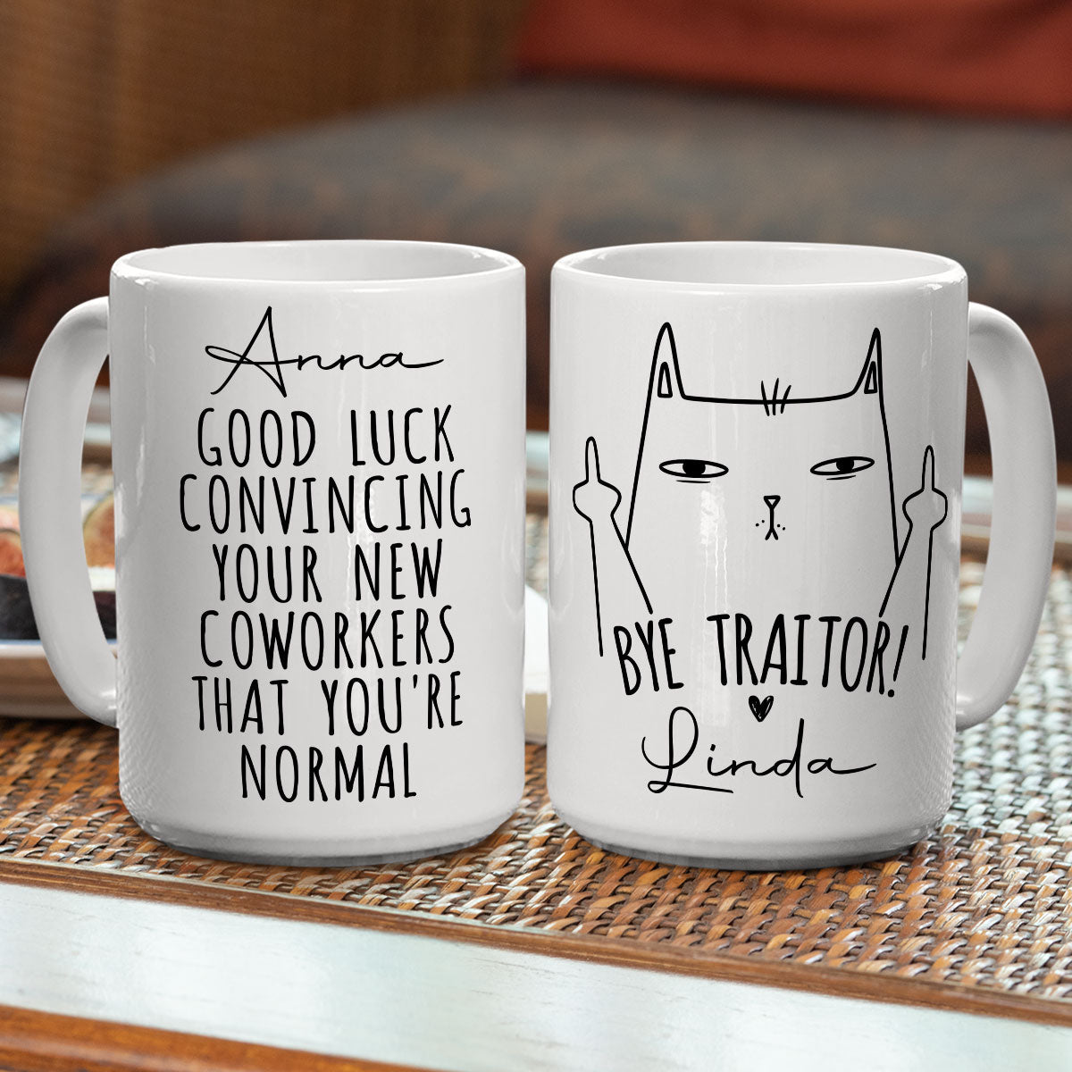 Custom Coworker, Christmas & Birthday Team Appreciation Gift • Good Luck - Personalized Coffee Mug