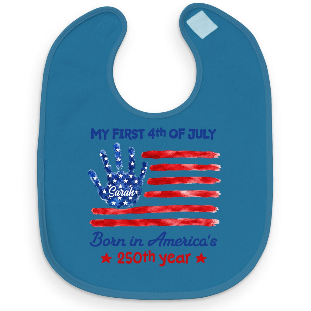 1st 4th Of July - Personalized Baby Bib