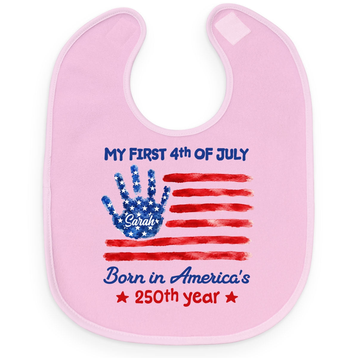1st 4th Of July - Personalized Baby Bib