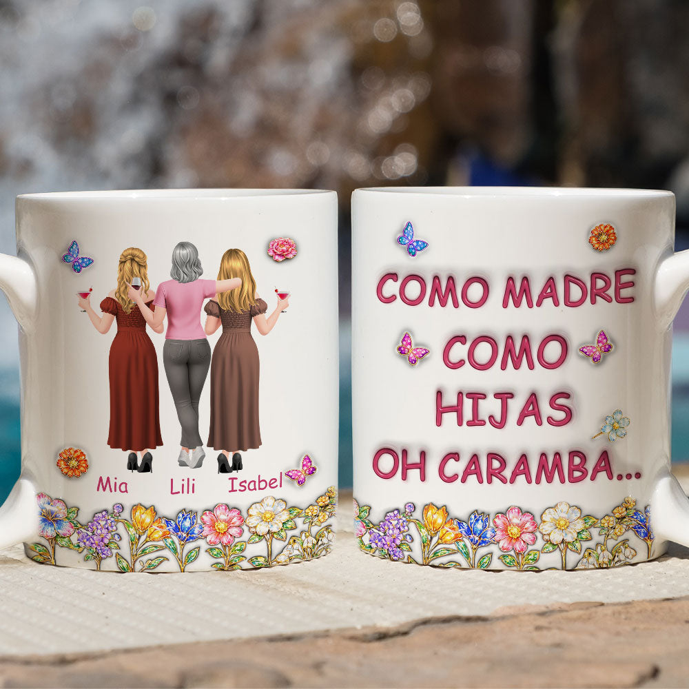 Custom Mother's Day Gift for Mom & Grandma • Como Tú Como Yo - Taza Personalizada con Efecto 3D