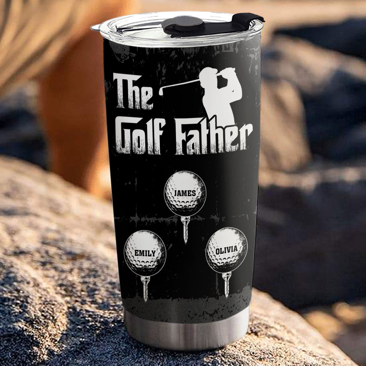 Custom Father's Day Birthday Gifts For Dad • Golf Dad - Personalized Tumbler