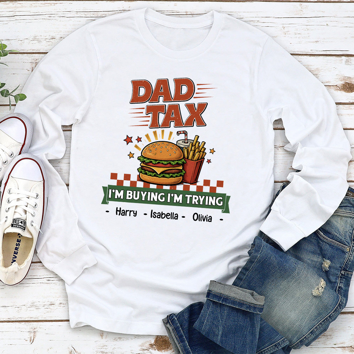 Custom Father's Day, Special Gift for Dad & Grandpa • I Am Buying I Am Trying - Personalized Shirt