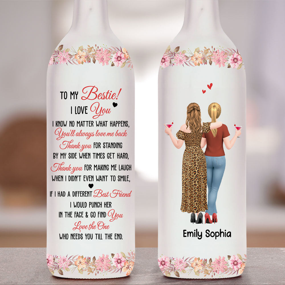 Thanks For Always Standing By My Side - Personalized Bottle Lamp