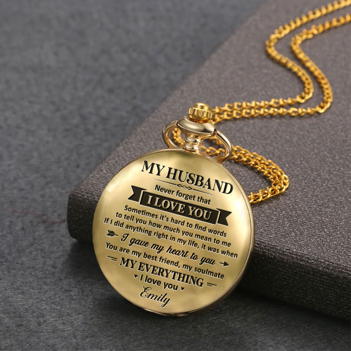 My Soulmate And My Everything - Personalized Pocket Watch