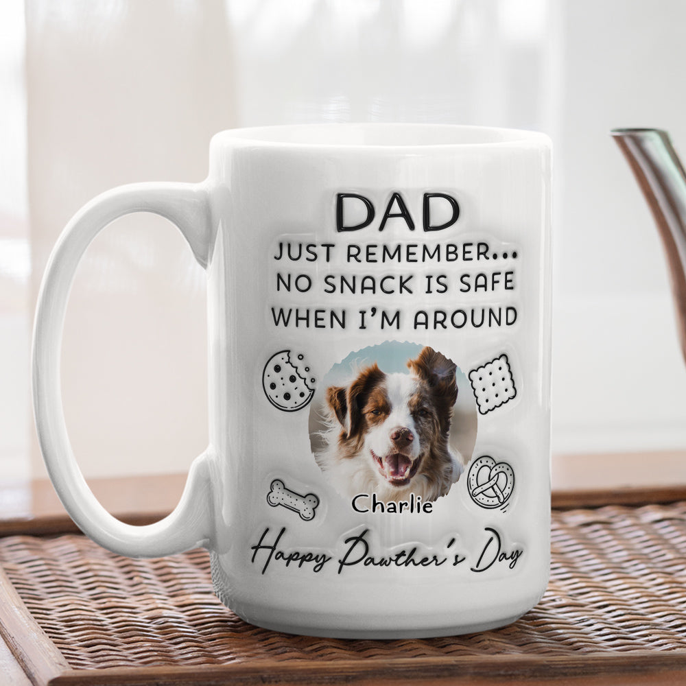Custom Photo Christmas & Birthday Keepsake Gift • The Snack Is Not Safe Photo - Personalized 3D Inflated Effect Mug