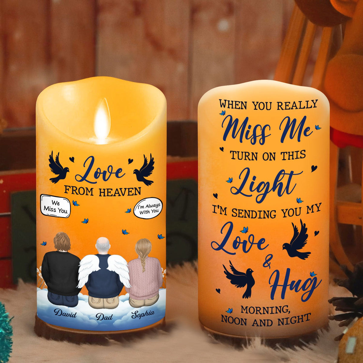 Love From Heaven - Personalized LED Candle