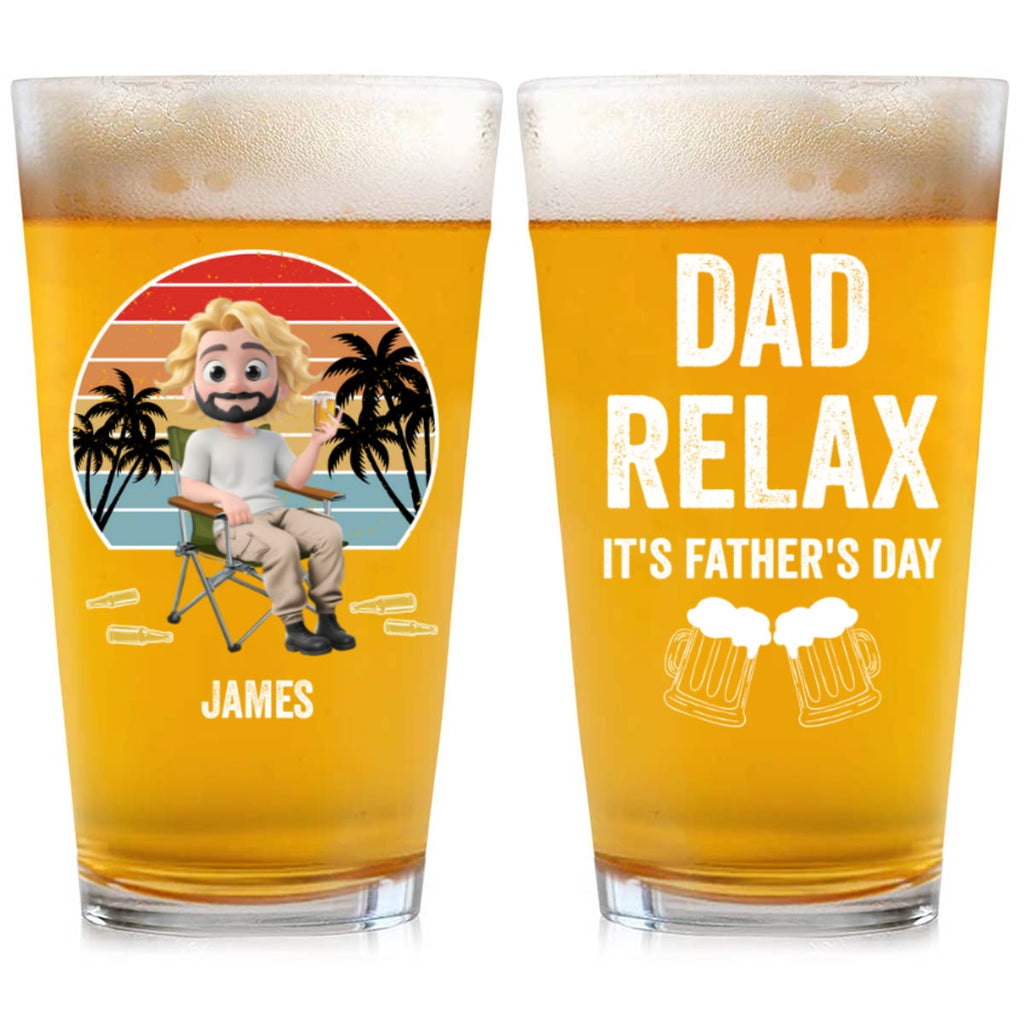 Daddy Relax - Personalized Beer Glass