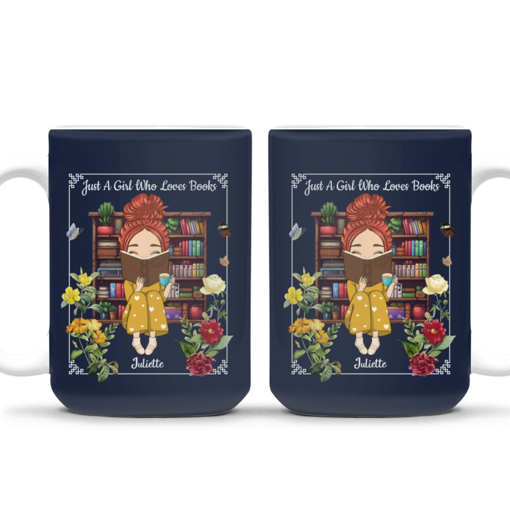 Custom Christmas & Birthday Keepsake Gift • A Girl Who Finds Magic In Books - Personalized Coffee Mug