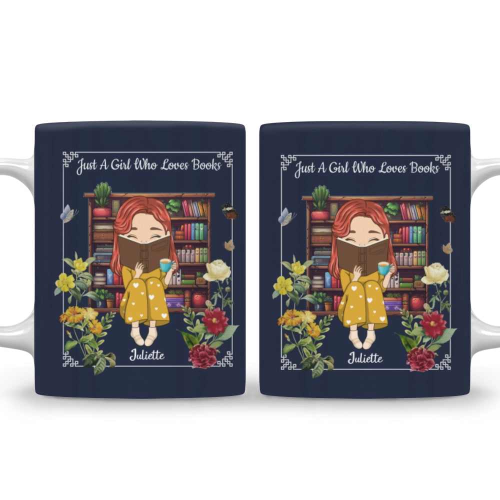 Custom Christmas & Birthday Keepsake Gift • A Girl Who Finds Magic In Books - Personalized Coffee Mug