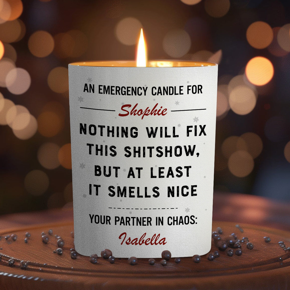 Everything Is Fine - Personalized Candle