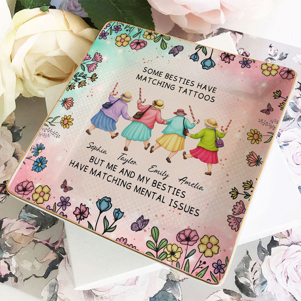 Custom Trinket Dish, Meaningful Birthday Gift For Her • Crazy Besties - Personalized Jewelry Dish