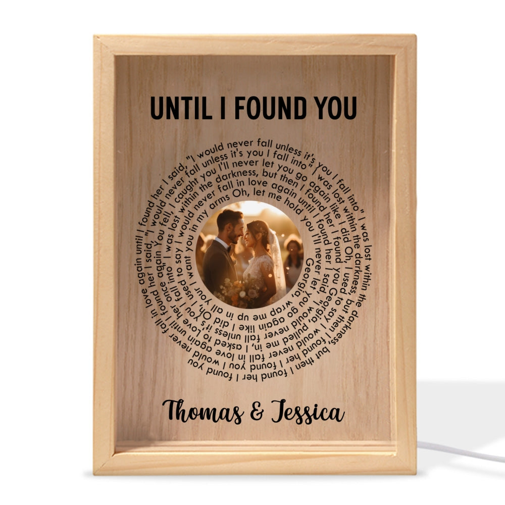 Couple Photo And Favorite Spiral Song Lyrics - Personalized Frame Light Box