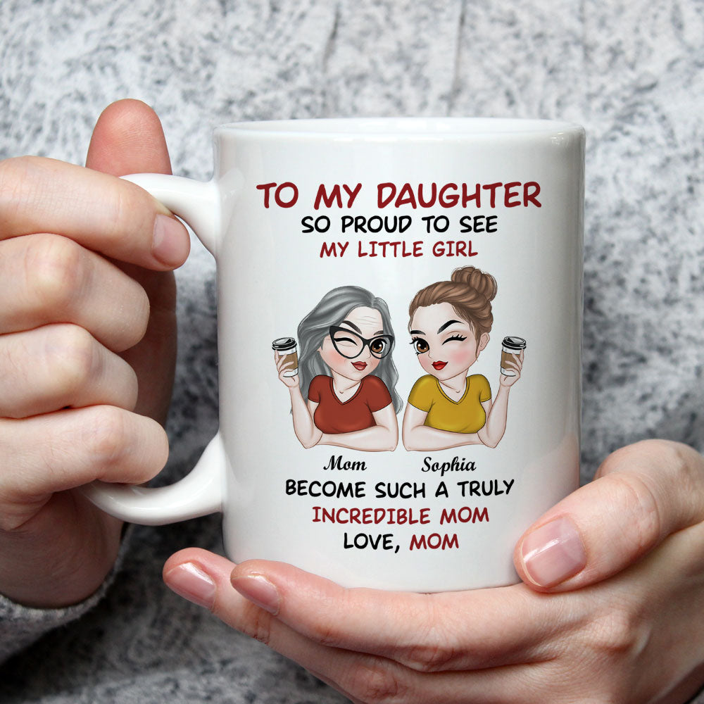 Custom Mother's Day Gift for Mom & Grandma • Forever My Daughter Forever My Heart - Personalized Coffee Mug
