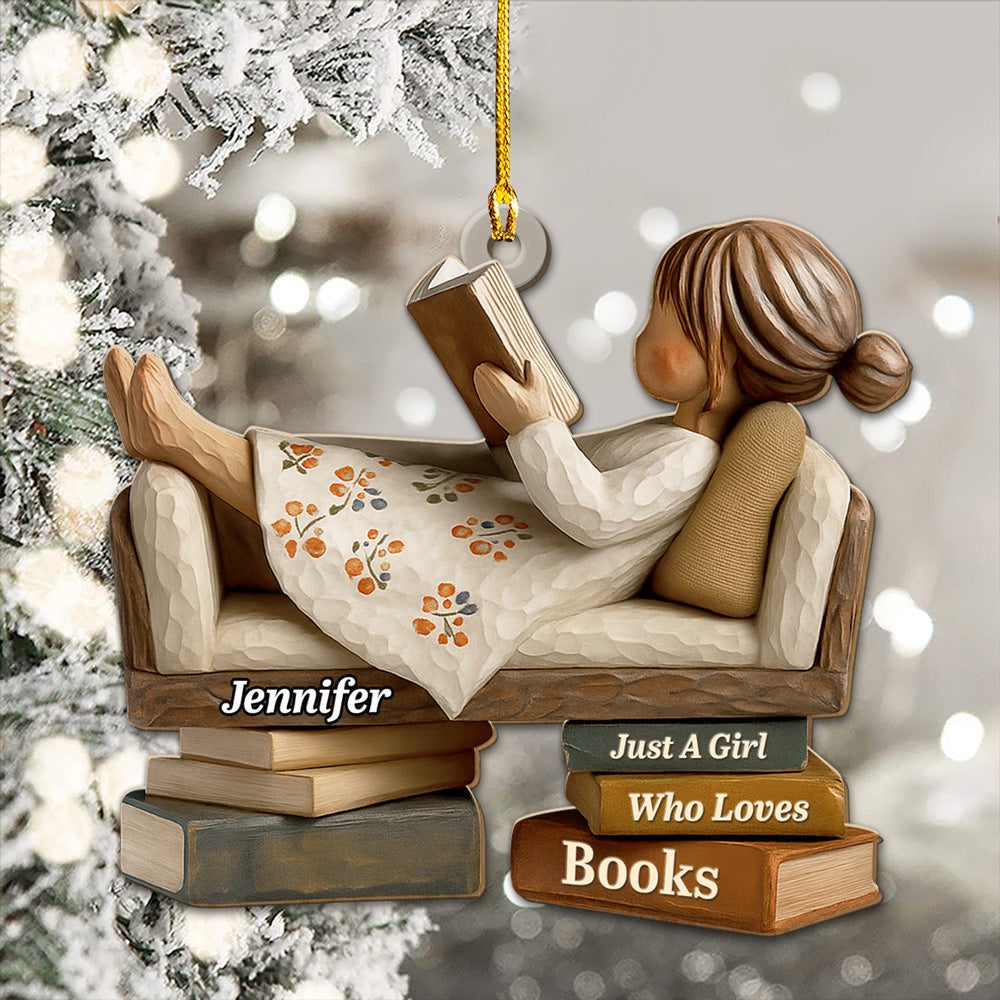 Custom Keepsake Christmas Ornament •  Pages And Peace - Personalized Wood Ornament