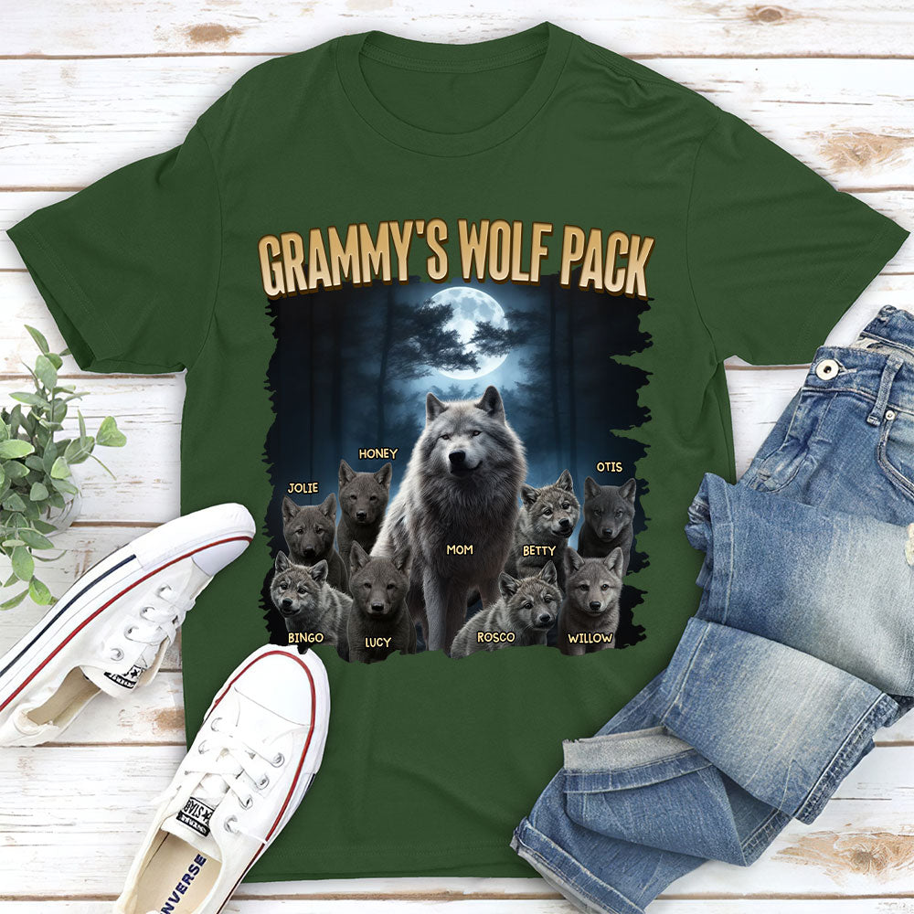 Custom Christmas & Birthday Gift for Mom, Grandma • Mama Wolf Pack - Personalized Shirt