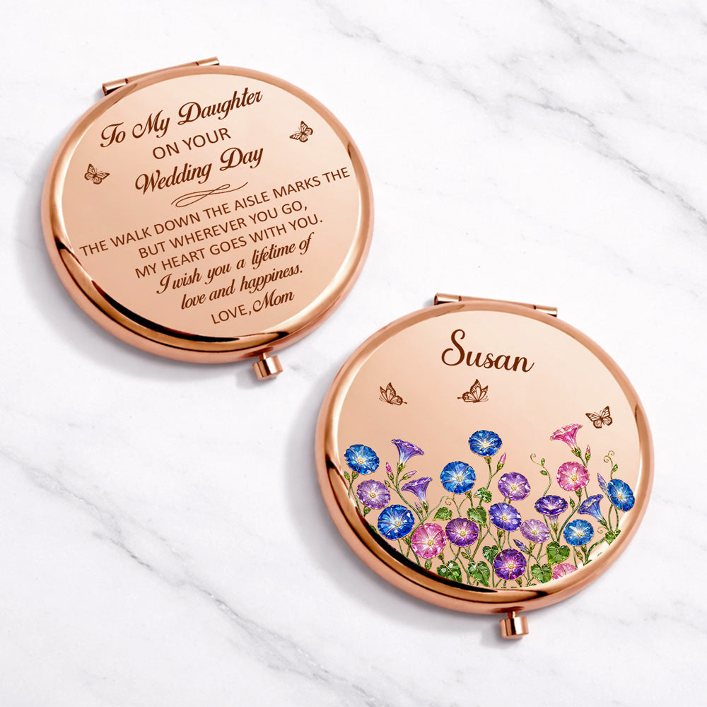 Forever My Beautiful Little Girl - Personalized Compact Mirror