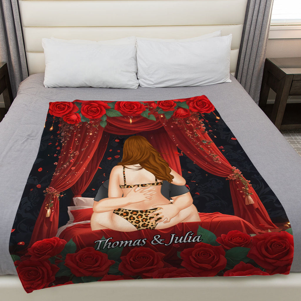 Romantic Blanket Couple - Personalized Fleece Blanket