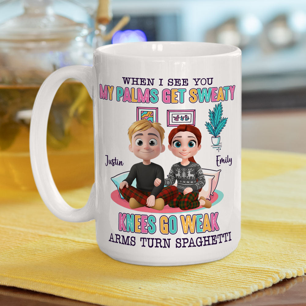 Custom Anniversary Keepsake Gifts For Couple • Love Turns Me Into Lasagna - Personalized Coffee Mug