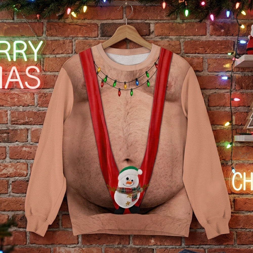 Custom Funny Ugly Sweatshirt, Couple Christmas Gift • Funny Christmas - Personalized All-Over-Print Sweatshirt