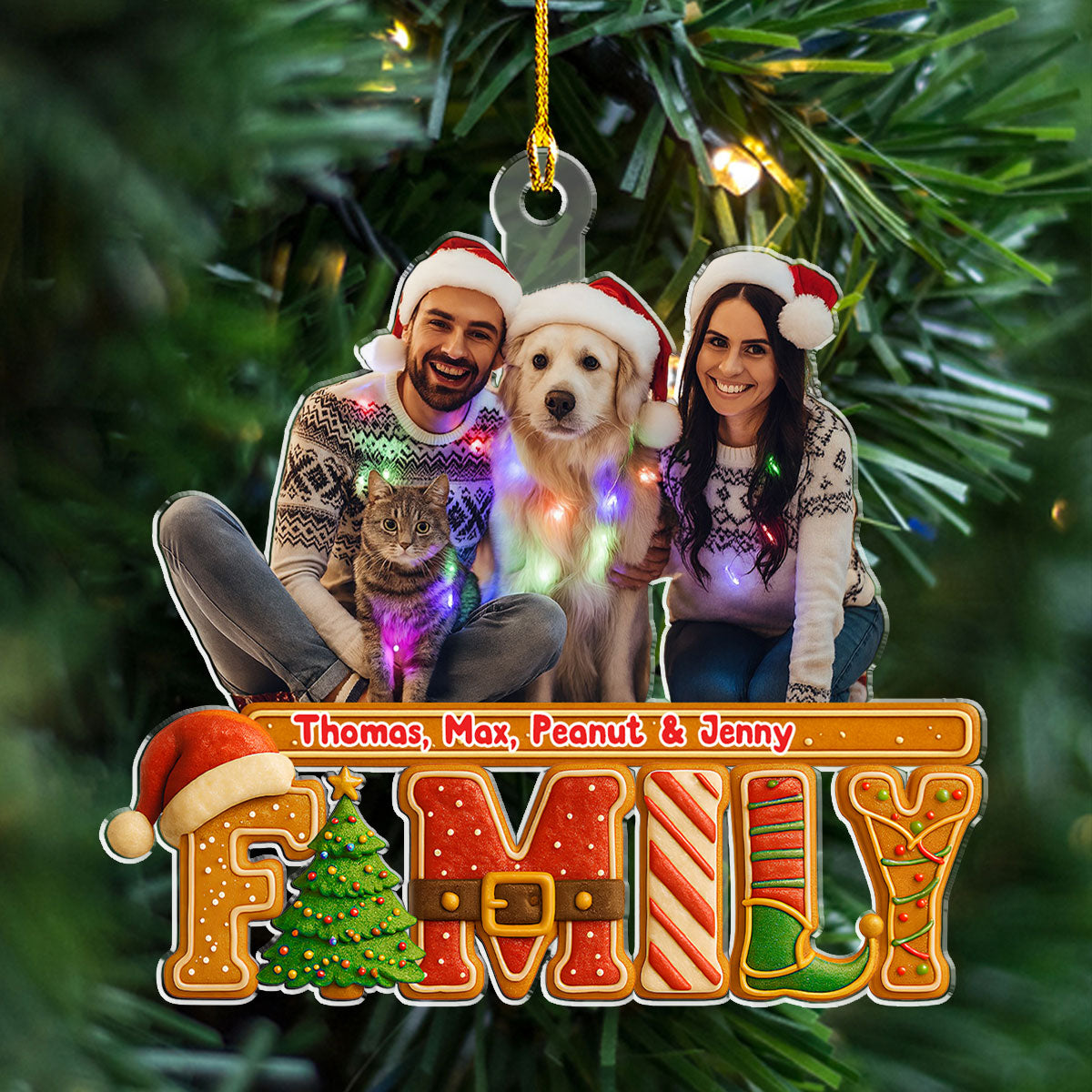 Custom Photo Family Ornament, Christmas Gift for Family Members • Our Christmas Laughter Photo - Personalized Acrylic Ornament