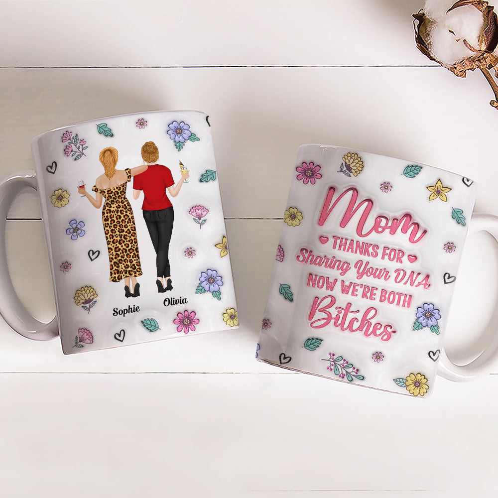 Custom Mother's Day Gift for Mom & Grandma • Funny For Mom - Personalized 3D Inflated Effect Mug