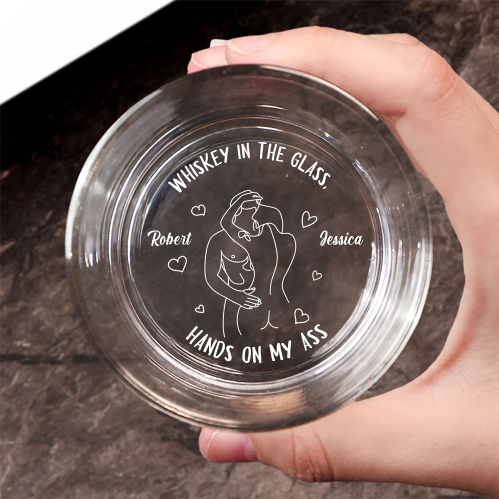 Custom Christmas Anniversary Birthday Drinkware Gifts for Couple • Sip Me Slowly - Personalized Engraved Whiskey Glass
