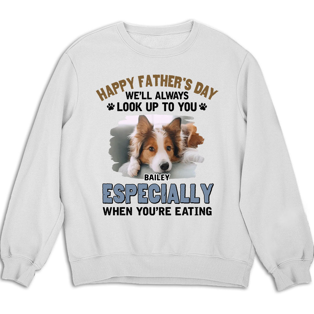 Custom Photo Christmas & Birthday Keepsake Gift • Especially When Dogs Are Eating Photo - Personalized Shirt