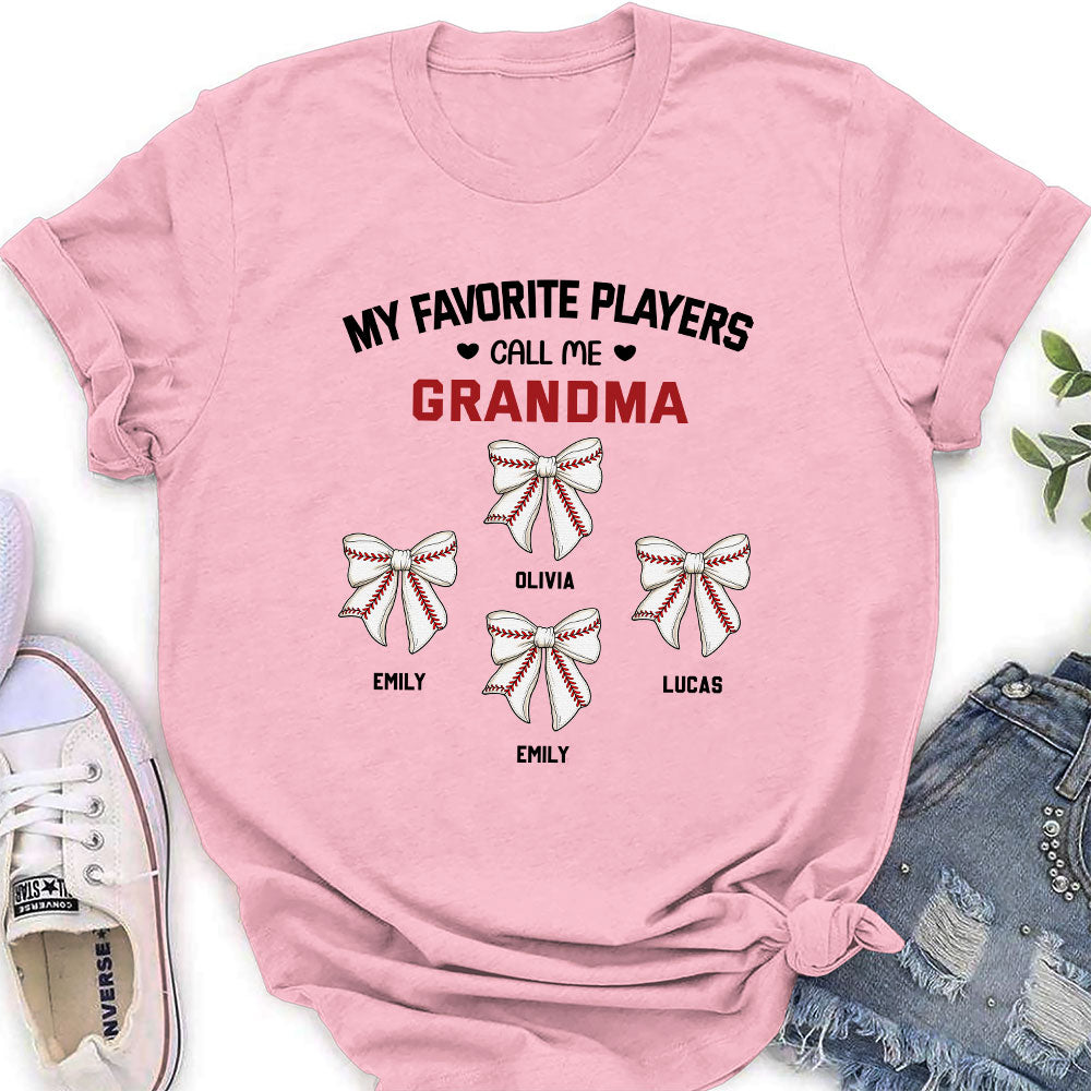 Custom Mother's Day Gift for Mom & Grandma • Grandma Favorite Player - Personalized Shirt