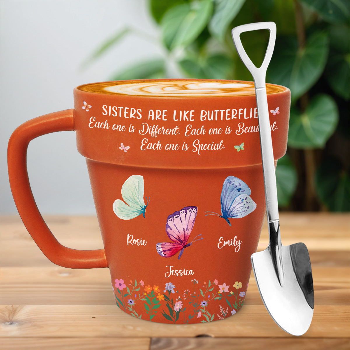 Custom Christmas & Birthday Gift For Sister • Sister Are The Gardeners Of Our Souls - Personalized Plant Pot Mug
