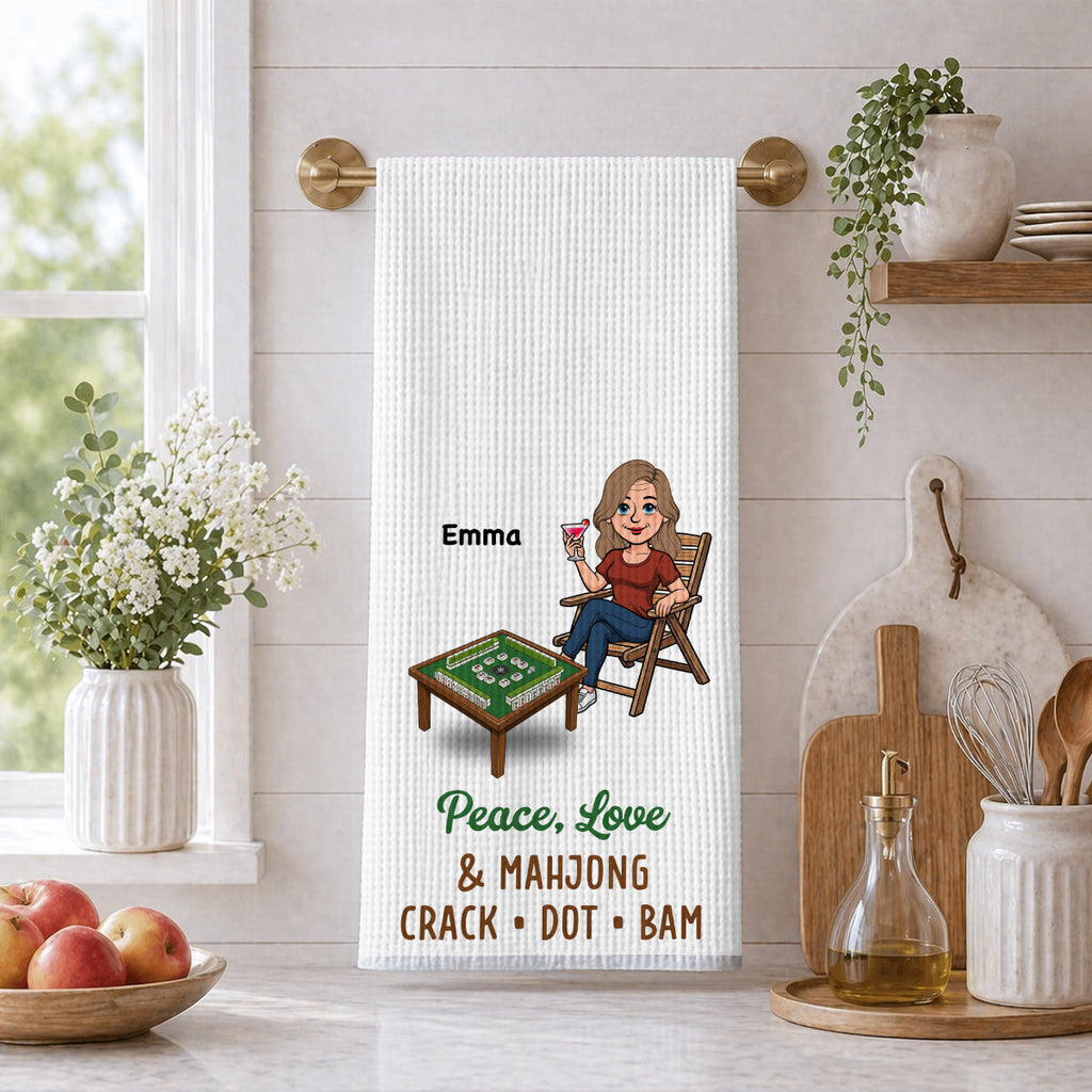 Custom Family Name Kitchen Towel, Christmas Housewarming Gift For Family • Mahjong Days Are Best Days - Personalized Kitchen Towel
