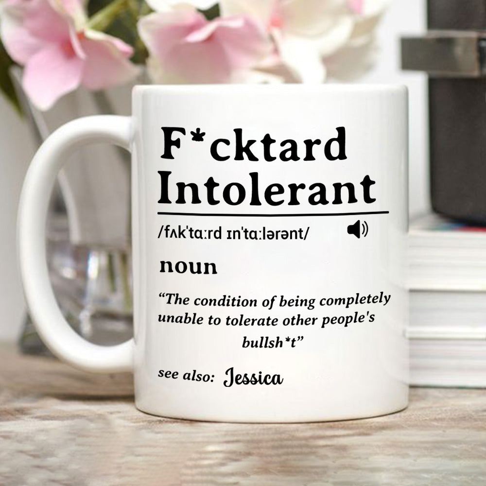 Custom Coworker, Christmas & Birthday Team Appreciation Gift • My Patience For Fools Ends - Personalized Coffee Mug