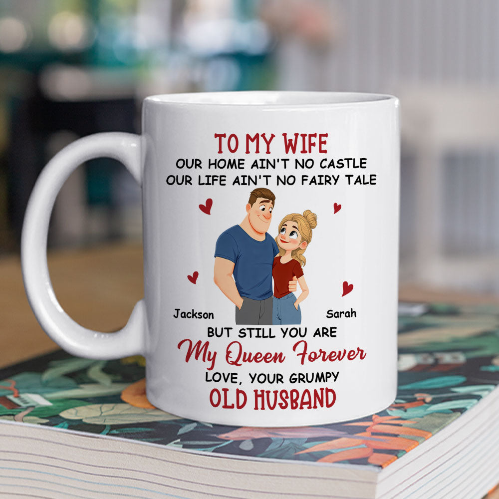 Custom Anniversary Keepsake Gifts For Couple • My Only Queen - Personalized Coffee Mug