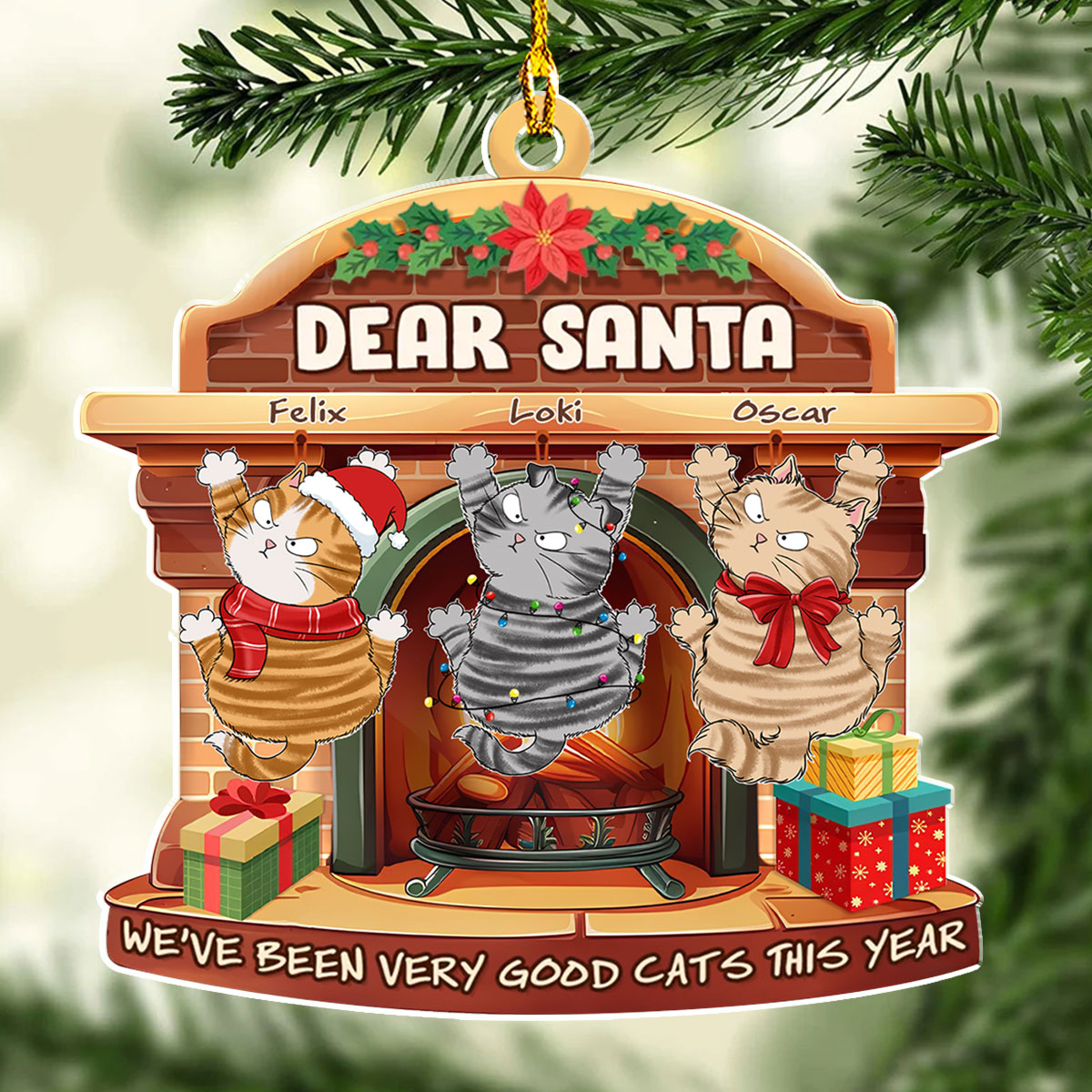 Custom Keepsake Christmas Ornament •  Dear Santa - Personalized Acrylic Ornament